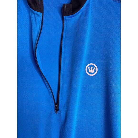CANARI MEN'S JORAH BRIGHT BLUE AND BLACK CYCLING JERSEY TOP SZ L - Picture 4 of 5
